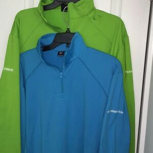 2-TWO Seattle Microsoft Corp T neck stretch LS Shirt-L seattle sounders colors